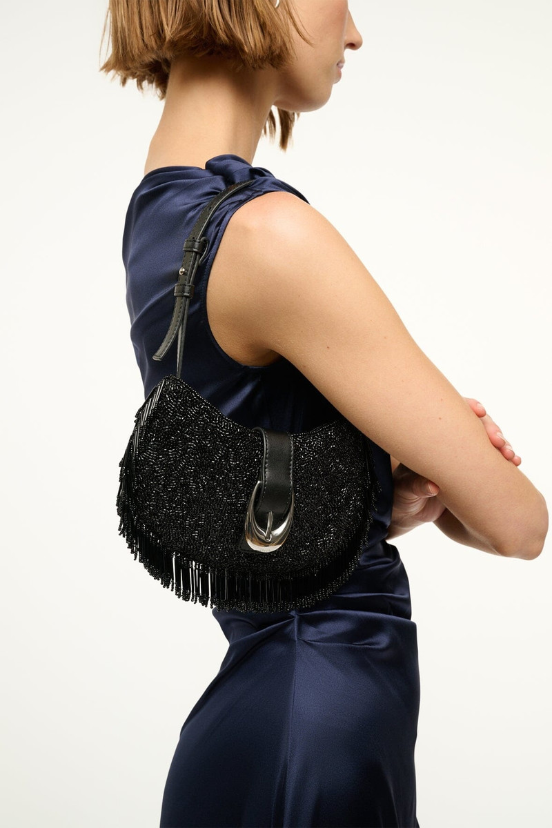 STAUD STAUD ALANA BAG BLACK FRINGE outlook