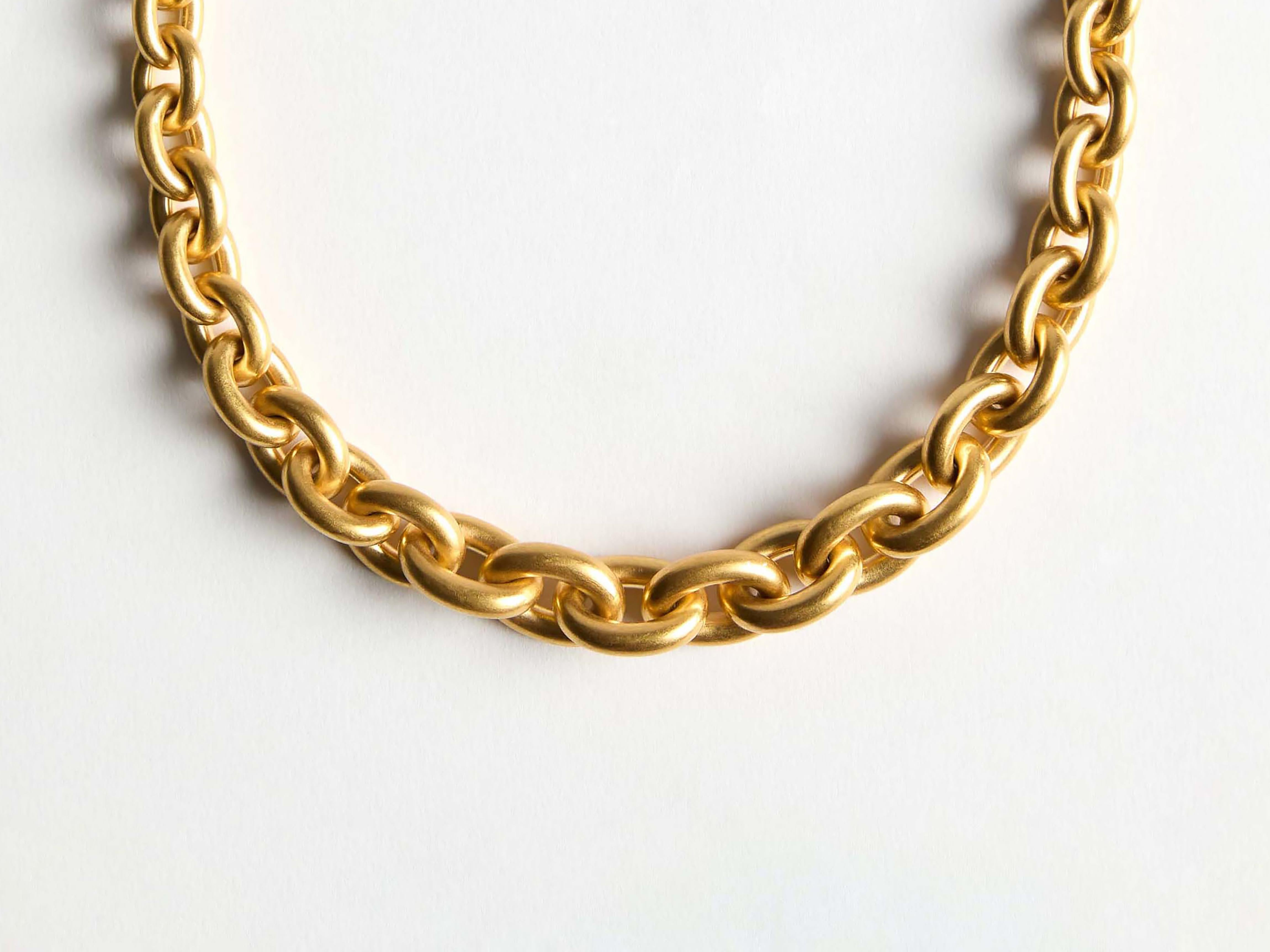 CHAIN-LINK NECKLACE IN 18KT YELLOW GOLD - 4