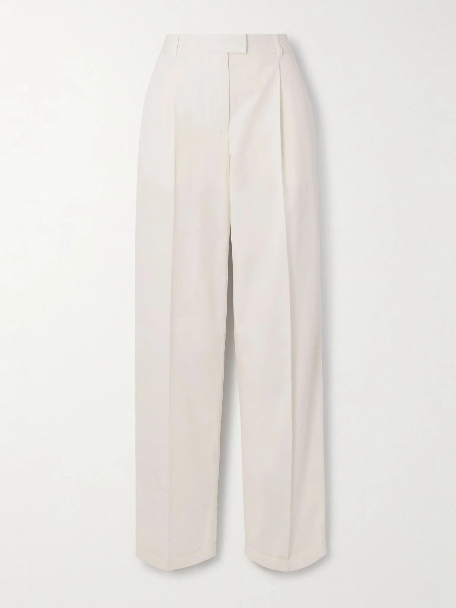 Neriah cotton and cashmere-blend pants White - 1