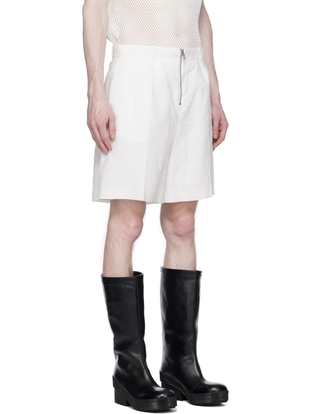 White Paper Clip Shorts - 2