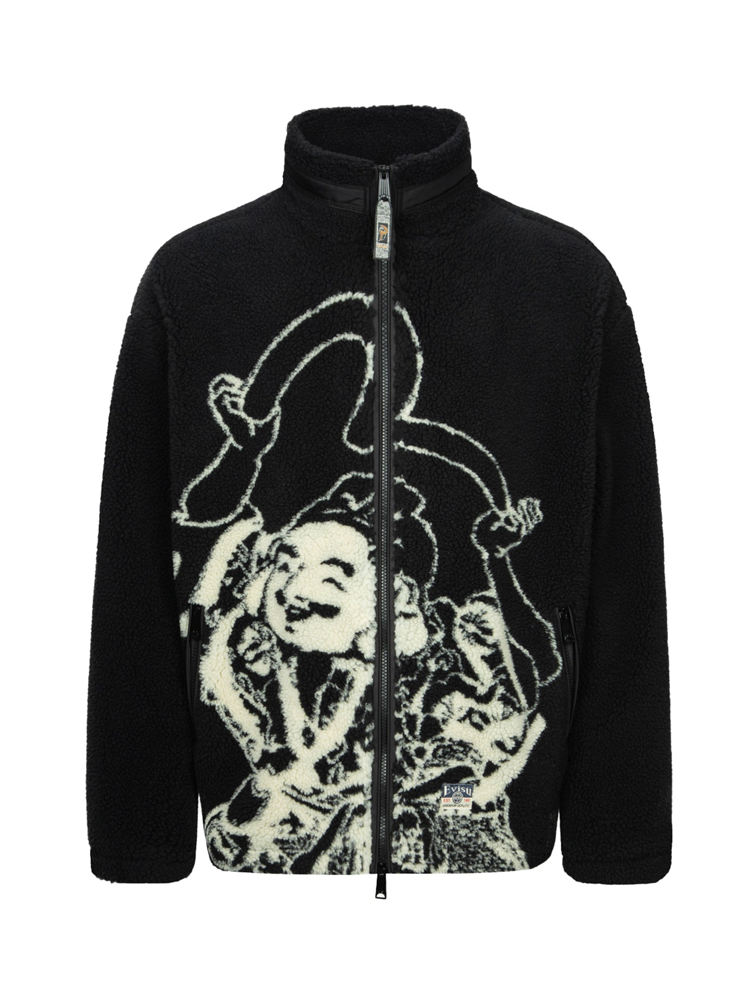 GODHEAD AND SEAGULL JACUARD RELAX FIT SHERPA JACKET - 15