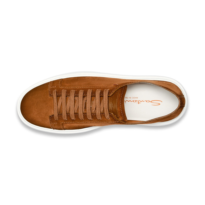 Men's orange suede sneaker 4