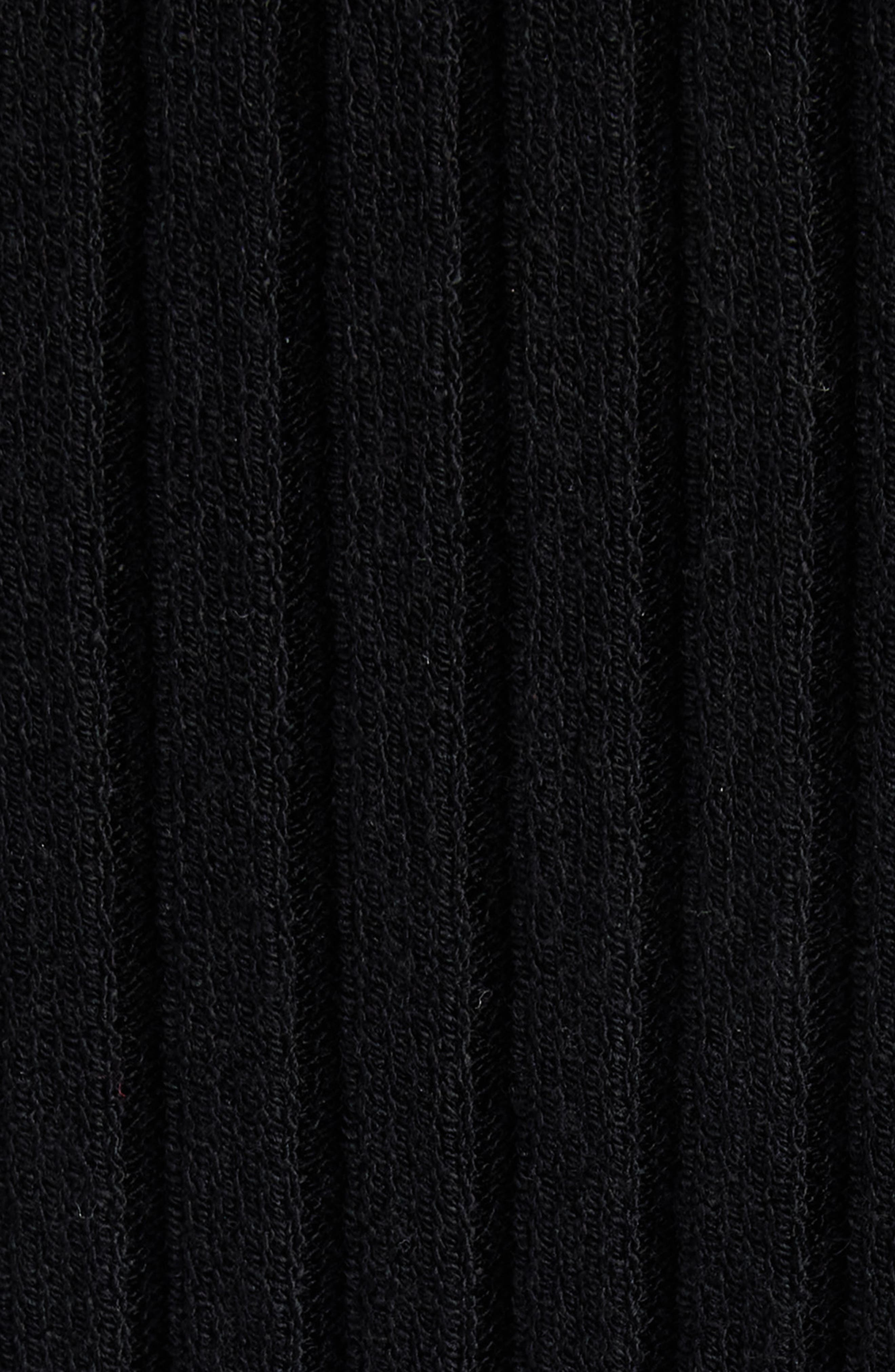 Courrèges Light Rib Cotton & Merino Wool Half Snap Sweater in Black at Nordstrom - 6