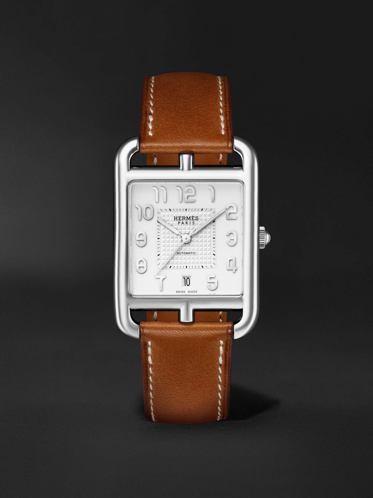 Hermès Cape Cod Automatic 33mm Stainless Steel and Leather Watch