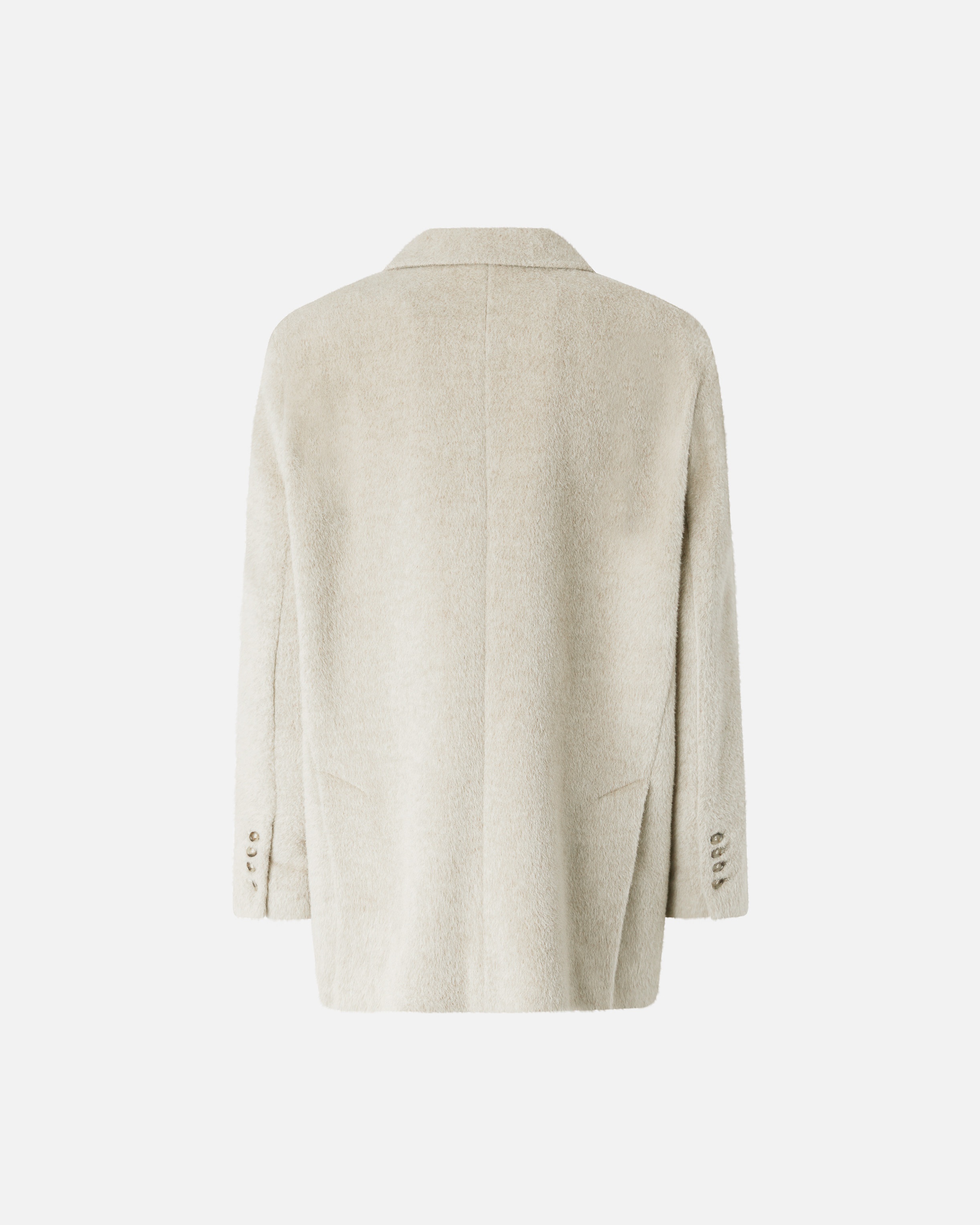 SHORT SINGLE-BREASTED COAT IN BEAVER - 6
