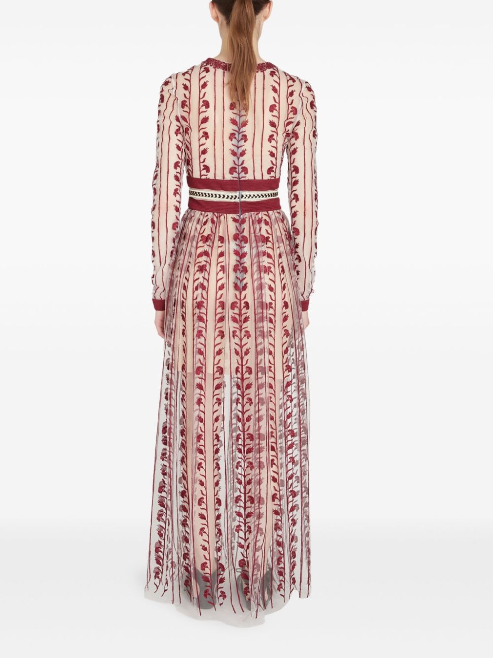 paisley embroidered dress - 4