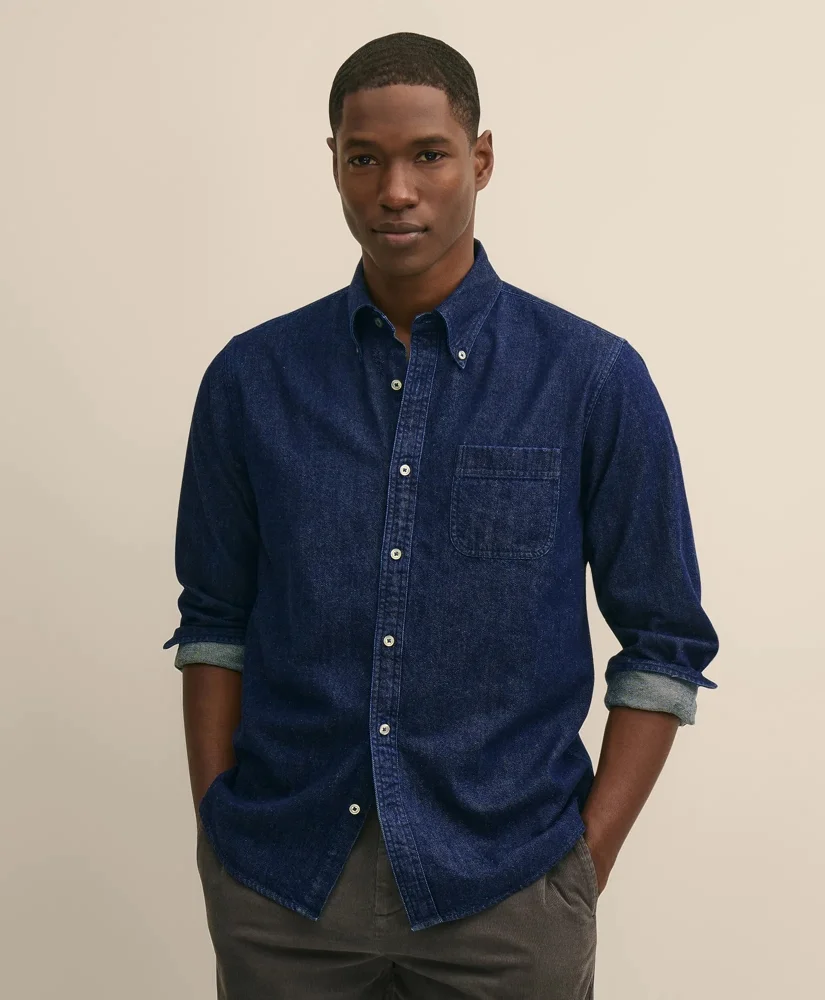 Archival Denim Shirt in Cotton Twill - 1