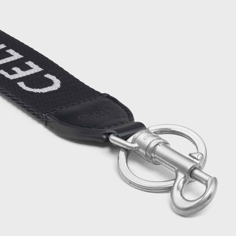 Celine Strap Keyring in Textile with Celine Print 4