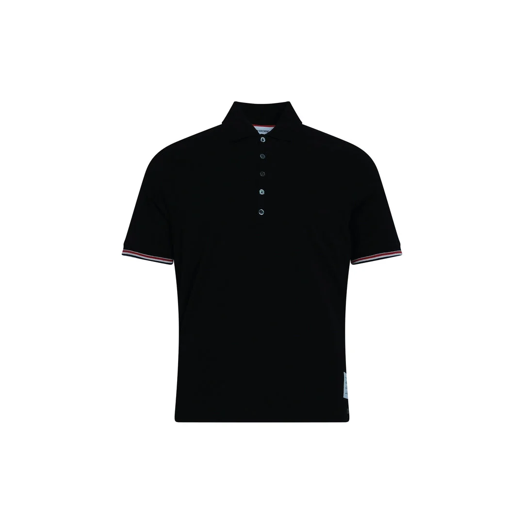 Short Sleeve Rib Cuff Polo - 1