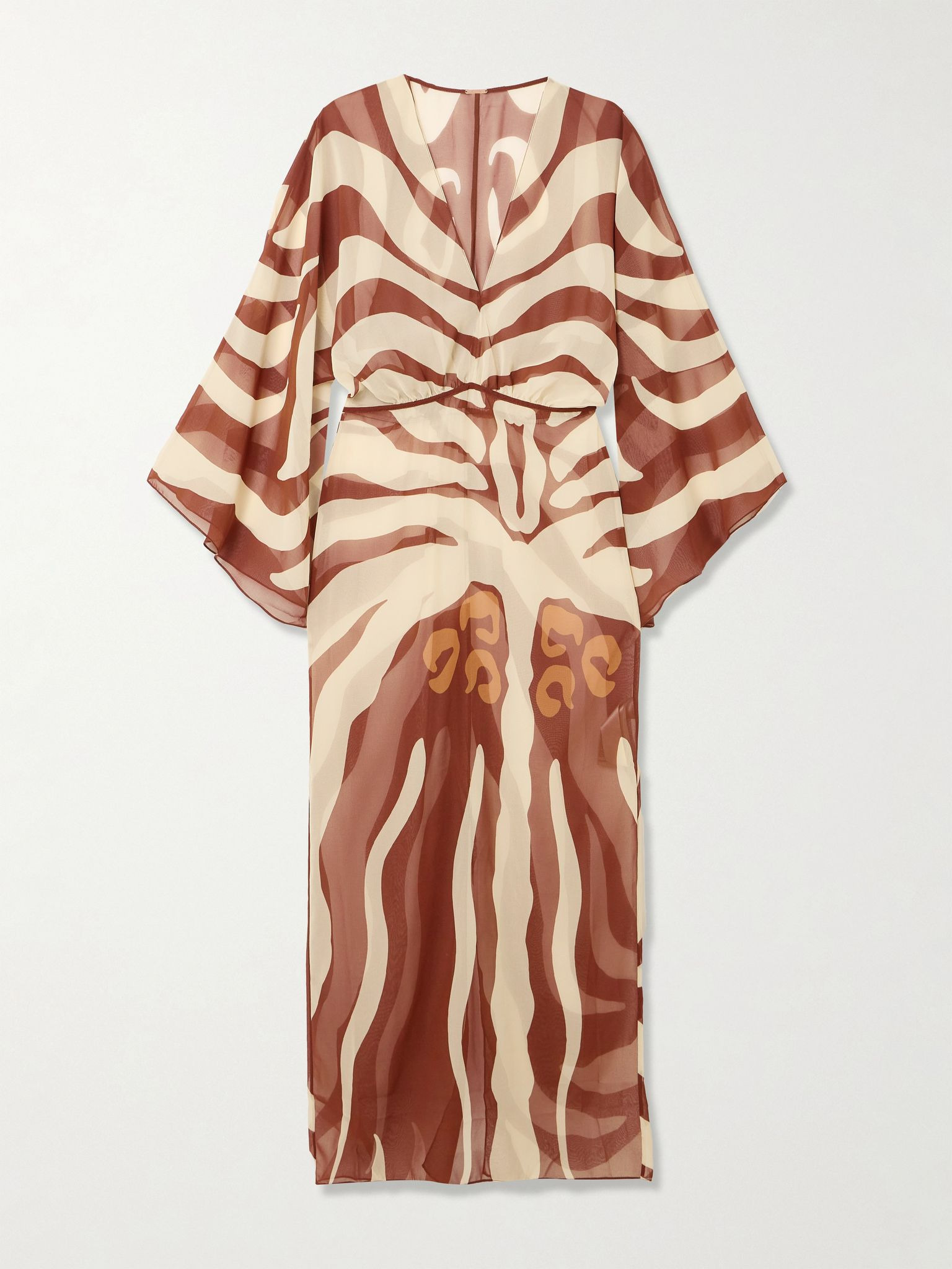 Spiritual Healers printed recycled-georgette maxi dress Brown - 1