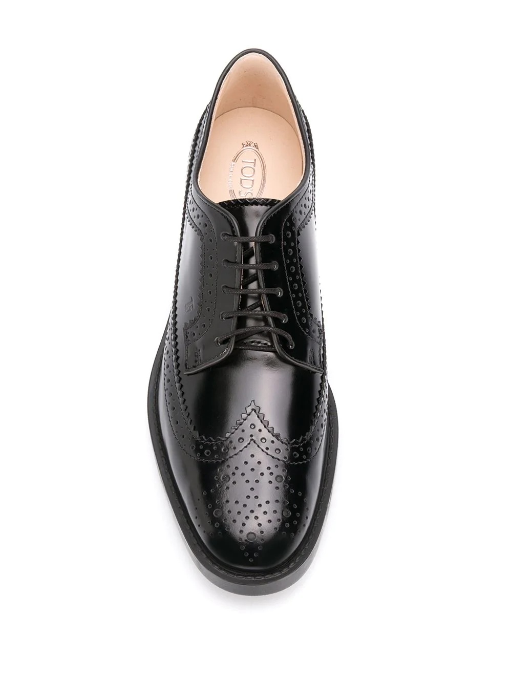 lace-up leather brogues - 4