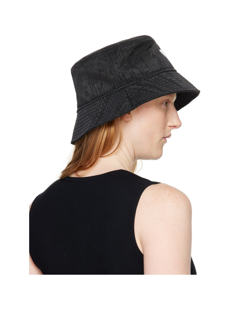 Black Regenerated Moire Bucket Hat 3