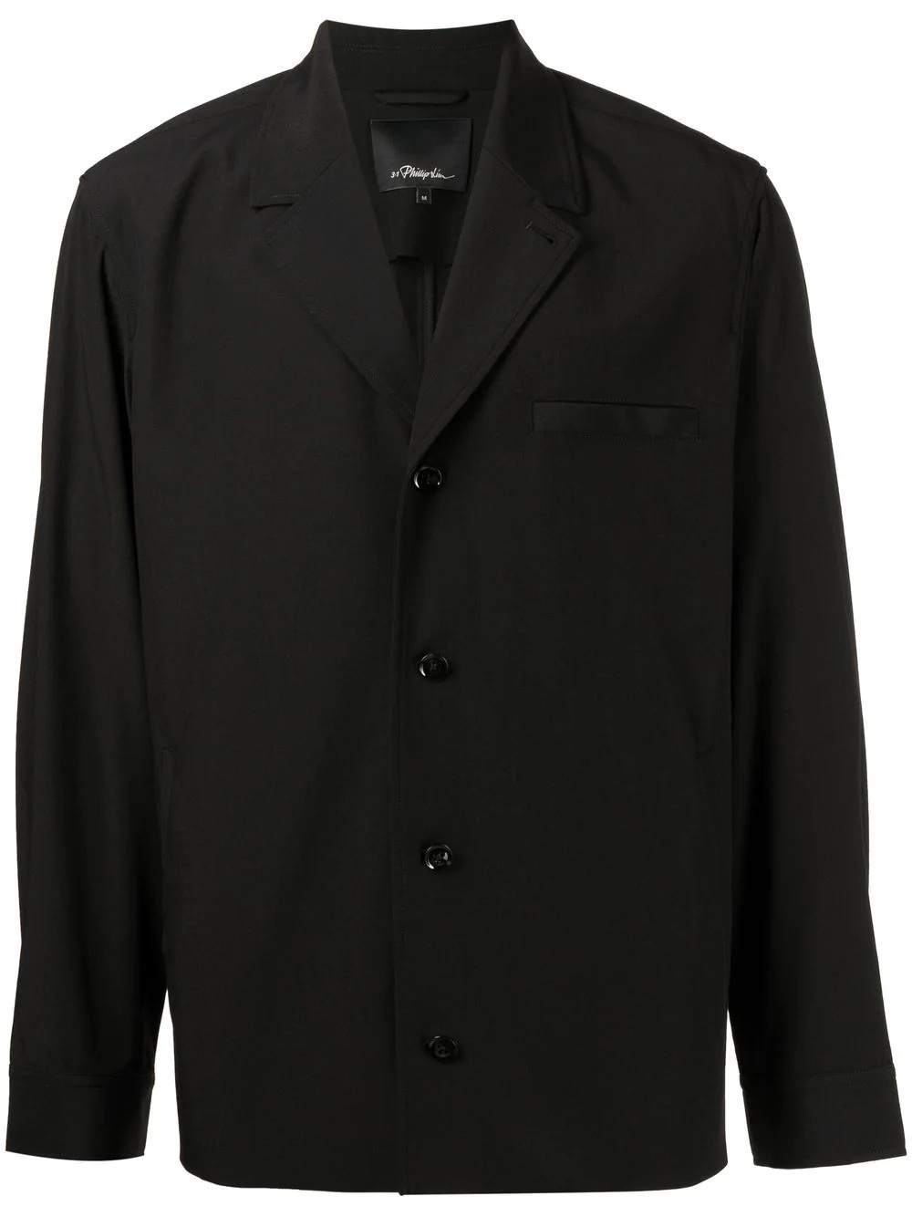 unstructured shirt jacket - 1