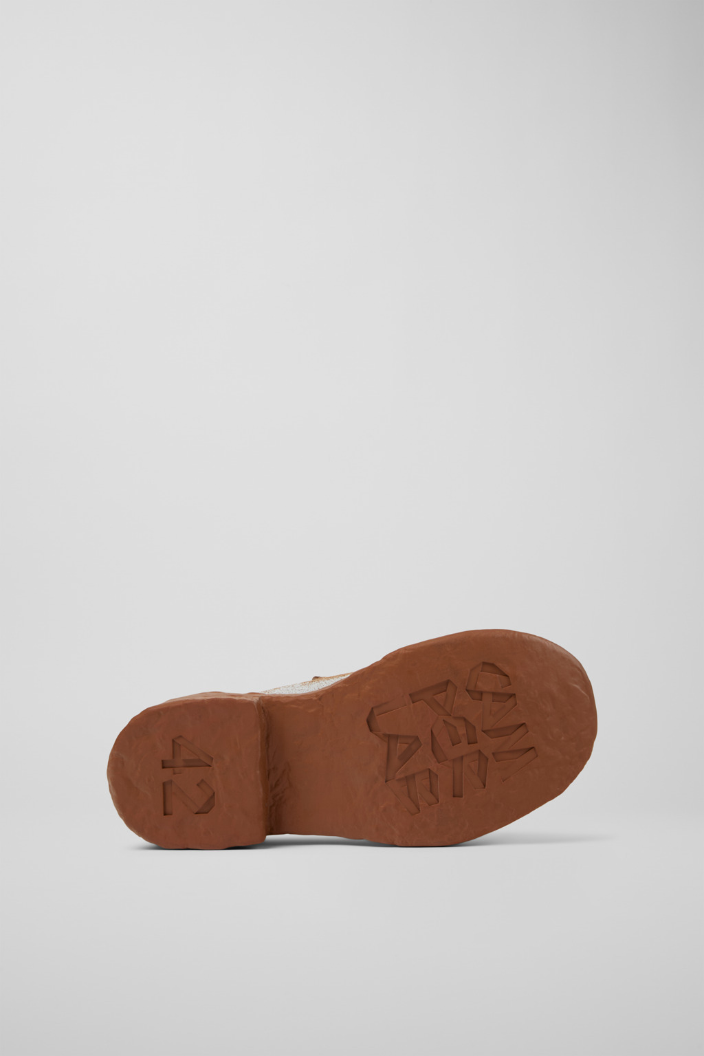 White cracked Leather Loafers - 5