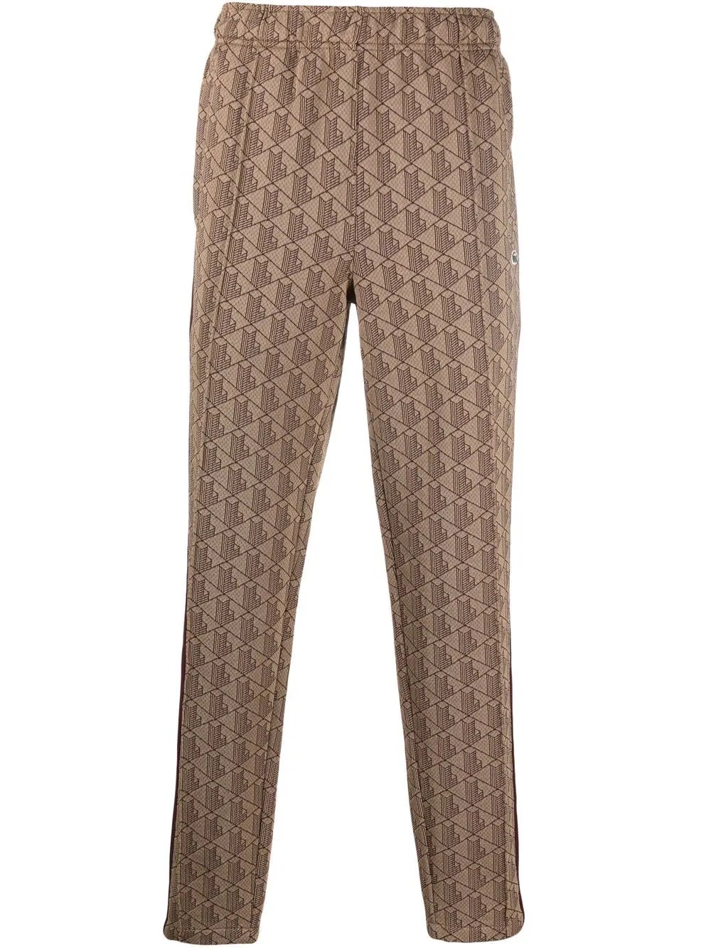 monogram-pattern trousers - 1