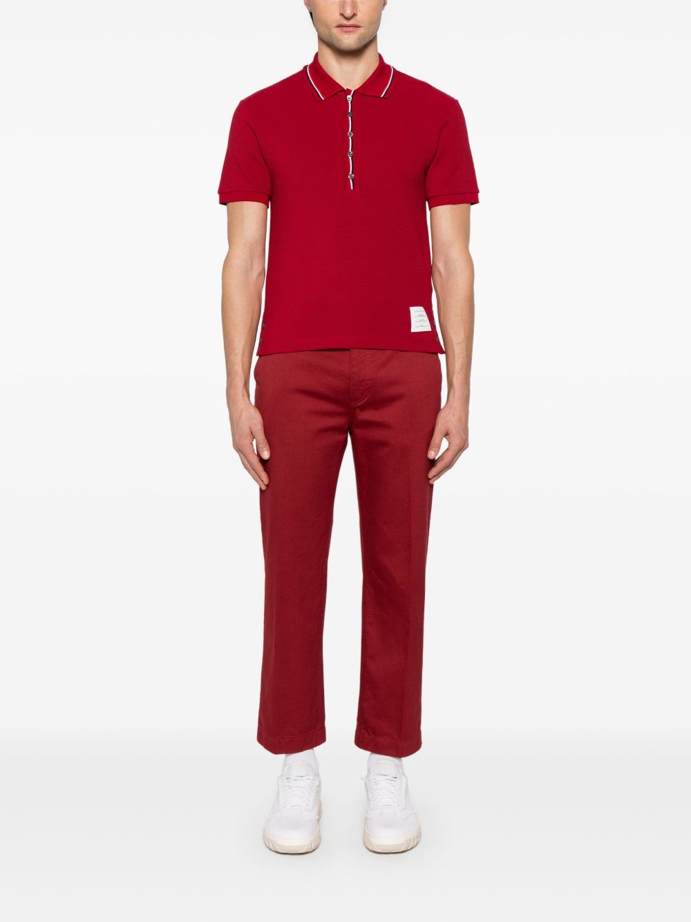 RWB-stripe cotton polo shirt - 2