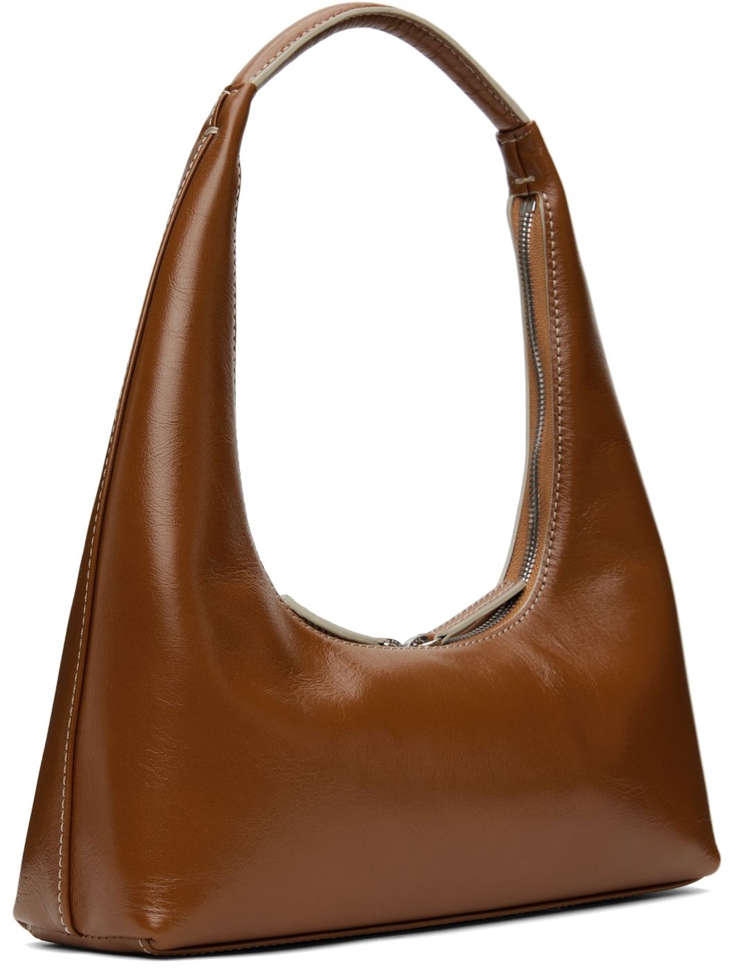 Brown Integrated Strap Shoulder Bag - 3