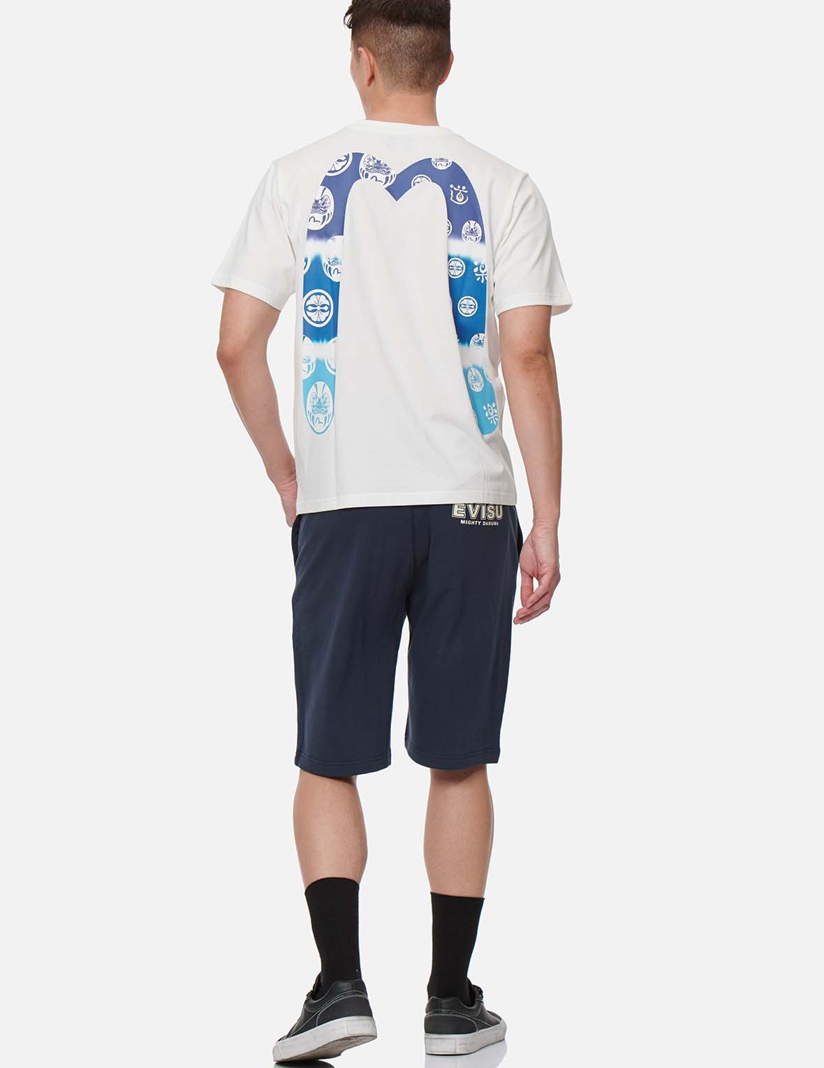 DARUMA AND SHIMENAWA PRINT SWEAT SHORTS - 6