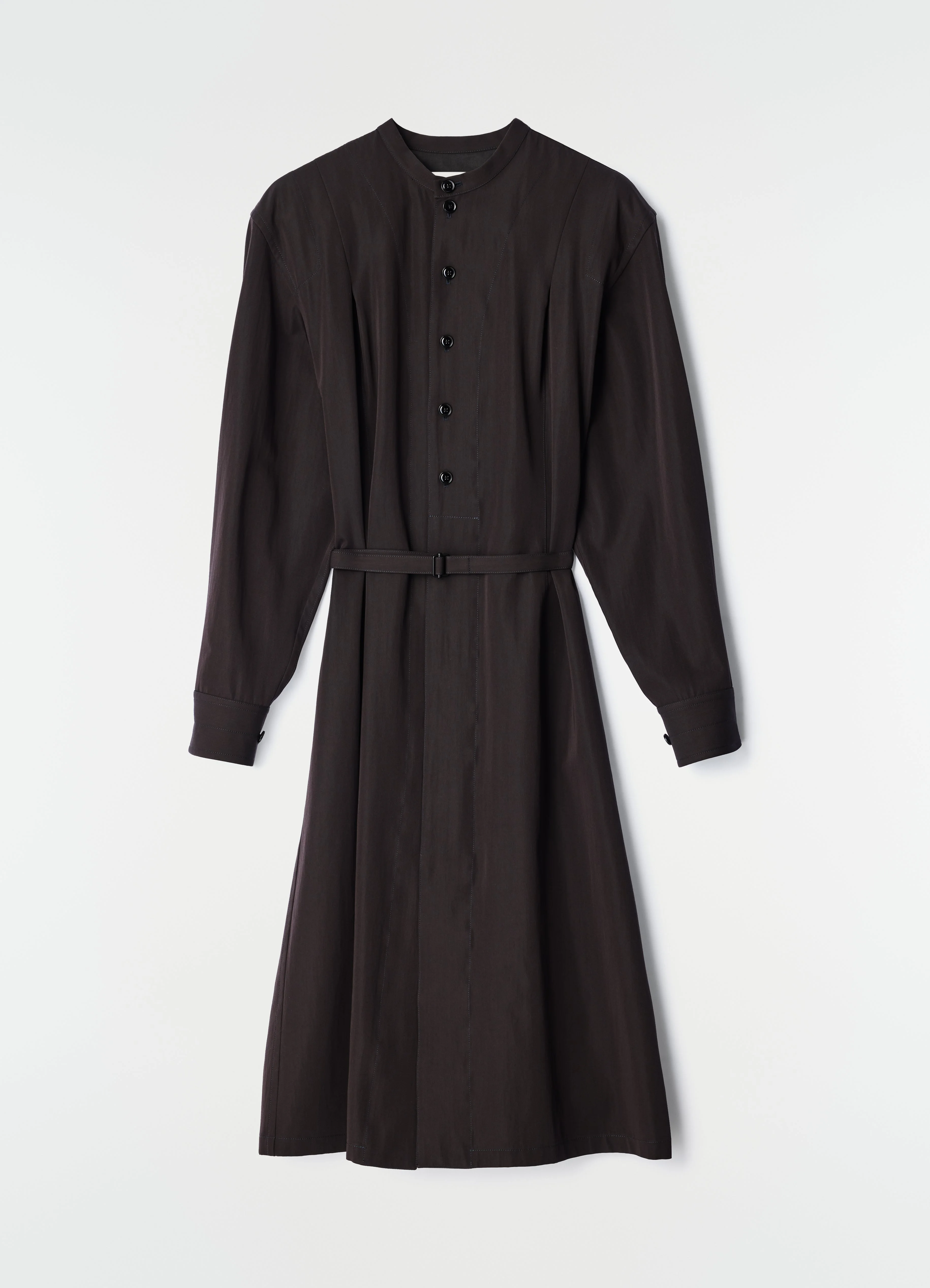 BELTED DRESS IN WOOL GABARDINE - 1