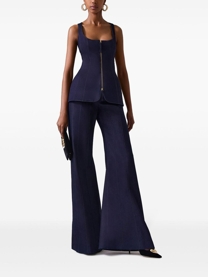 CAROLINA HERRERA denim zip-up top outlook