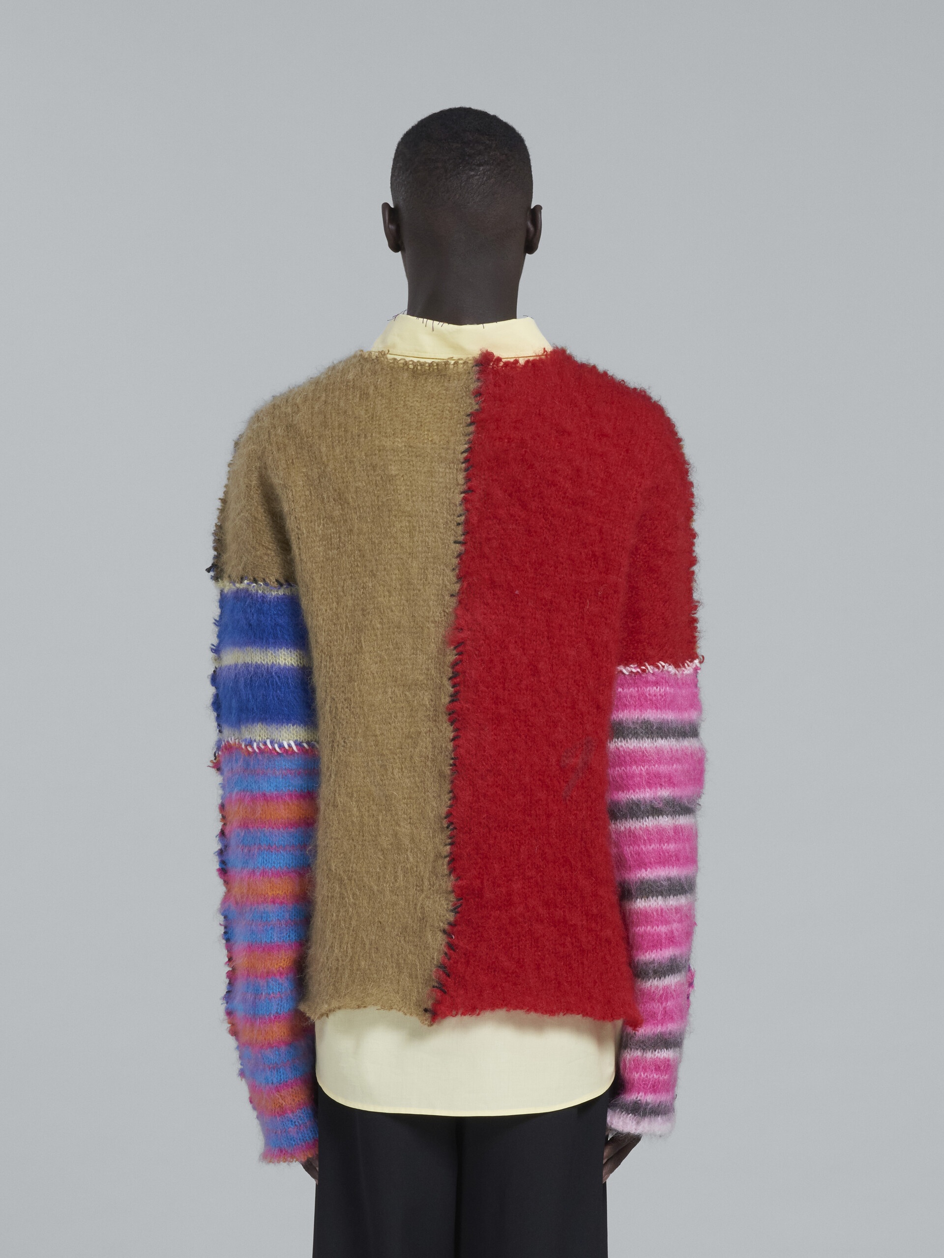 MULTICOLOUR PATCHWORK MOHAIR SWEATER - 3