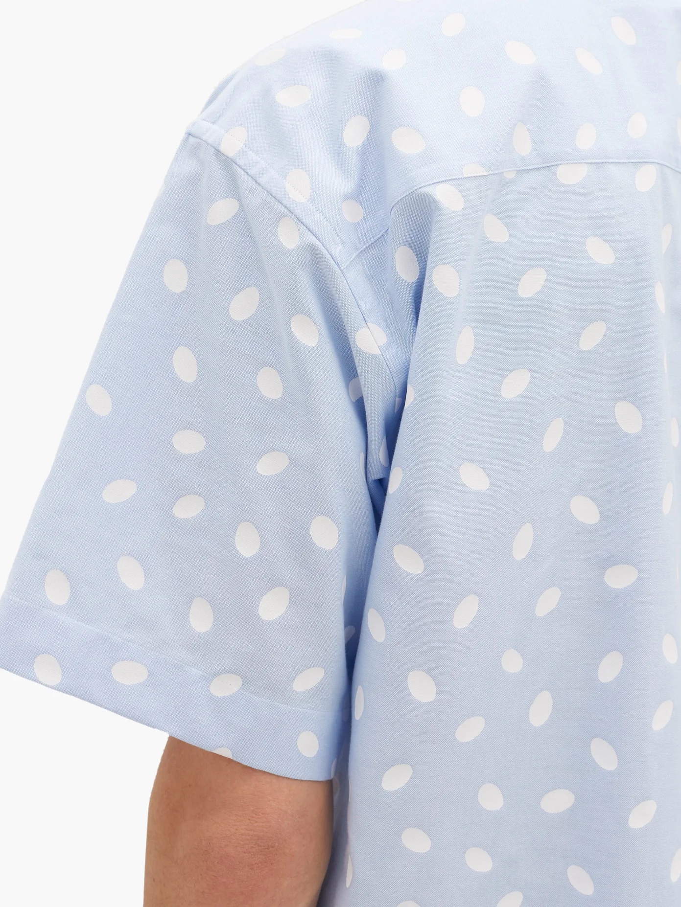 Oversized polka-dot cotton shirt - 4