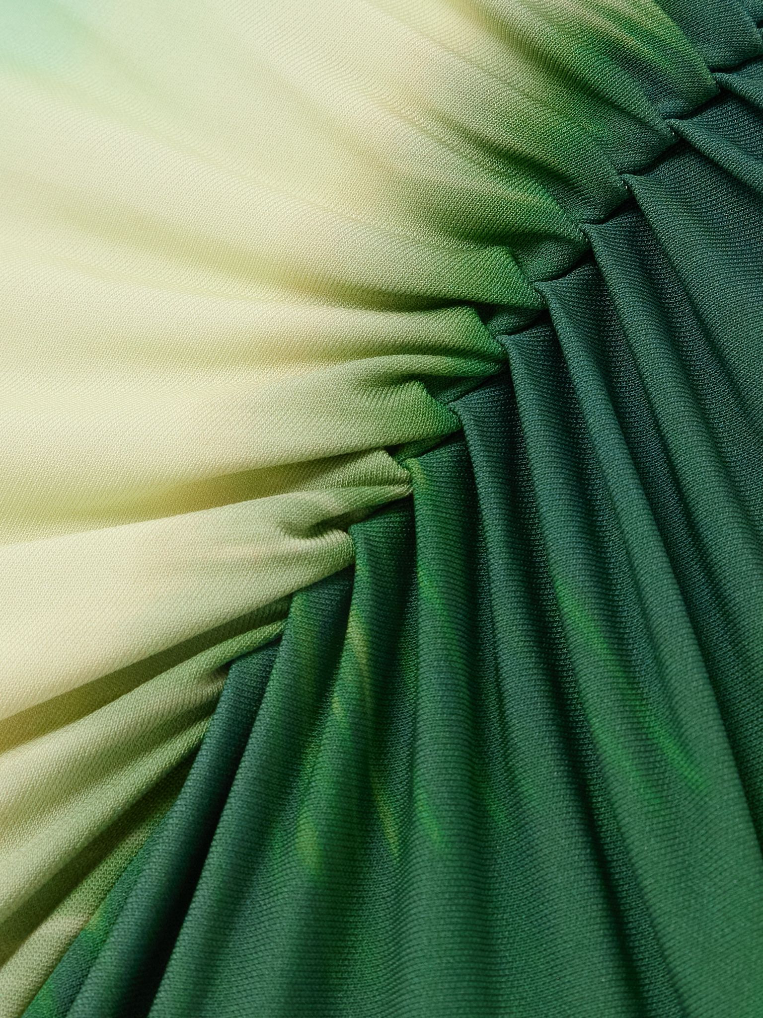 Acacia tie-dyed ruched stretch-jersey midi dress Green - 4