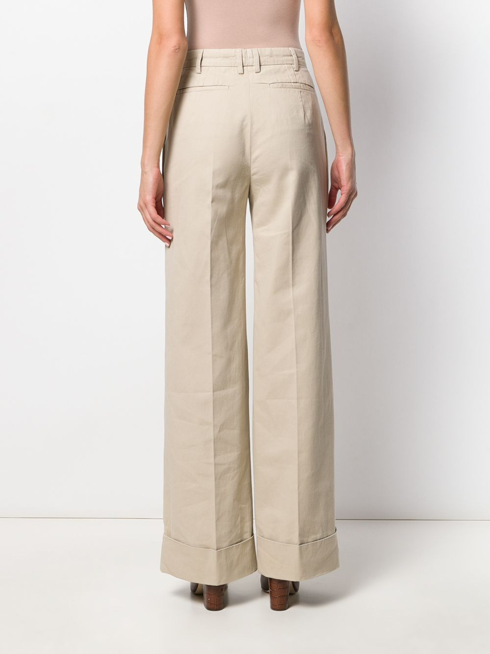flared leg high-waisted trousers - 4