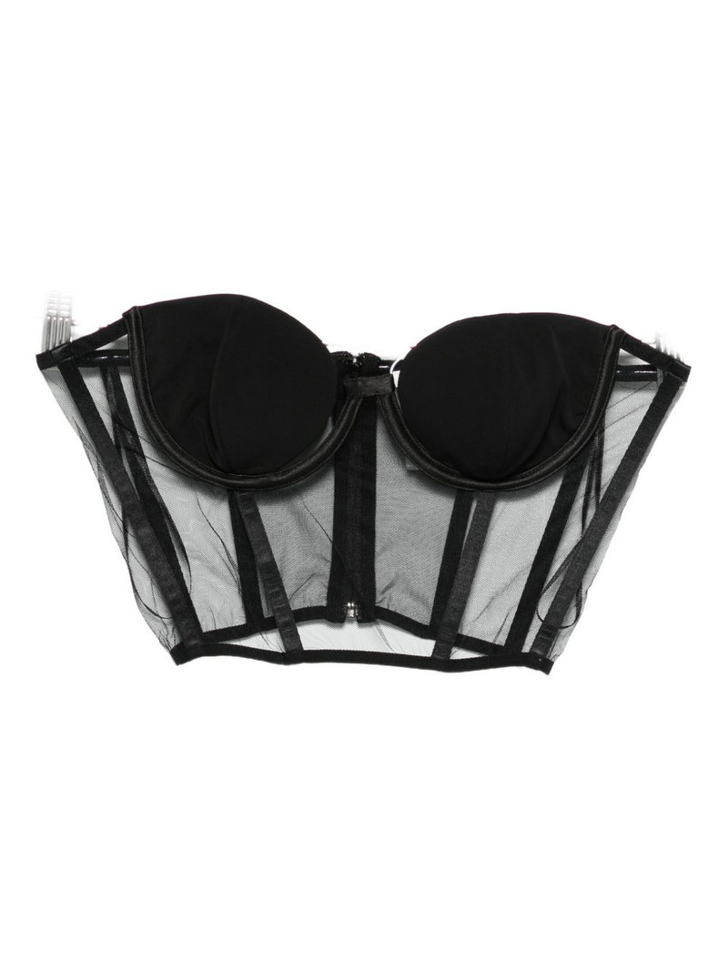 mesh-panel corset top 1