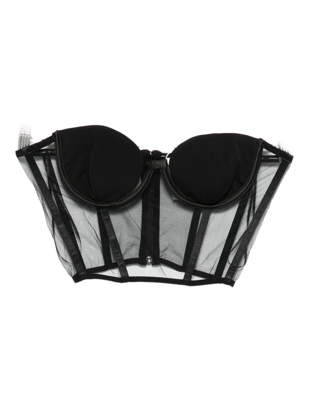 mesh-panel corset top - 1