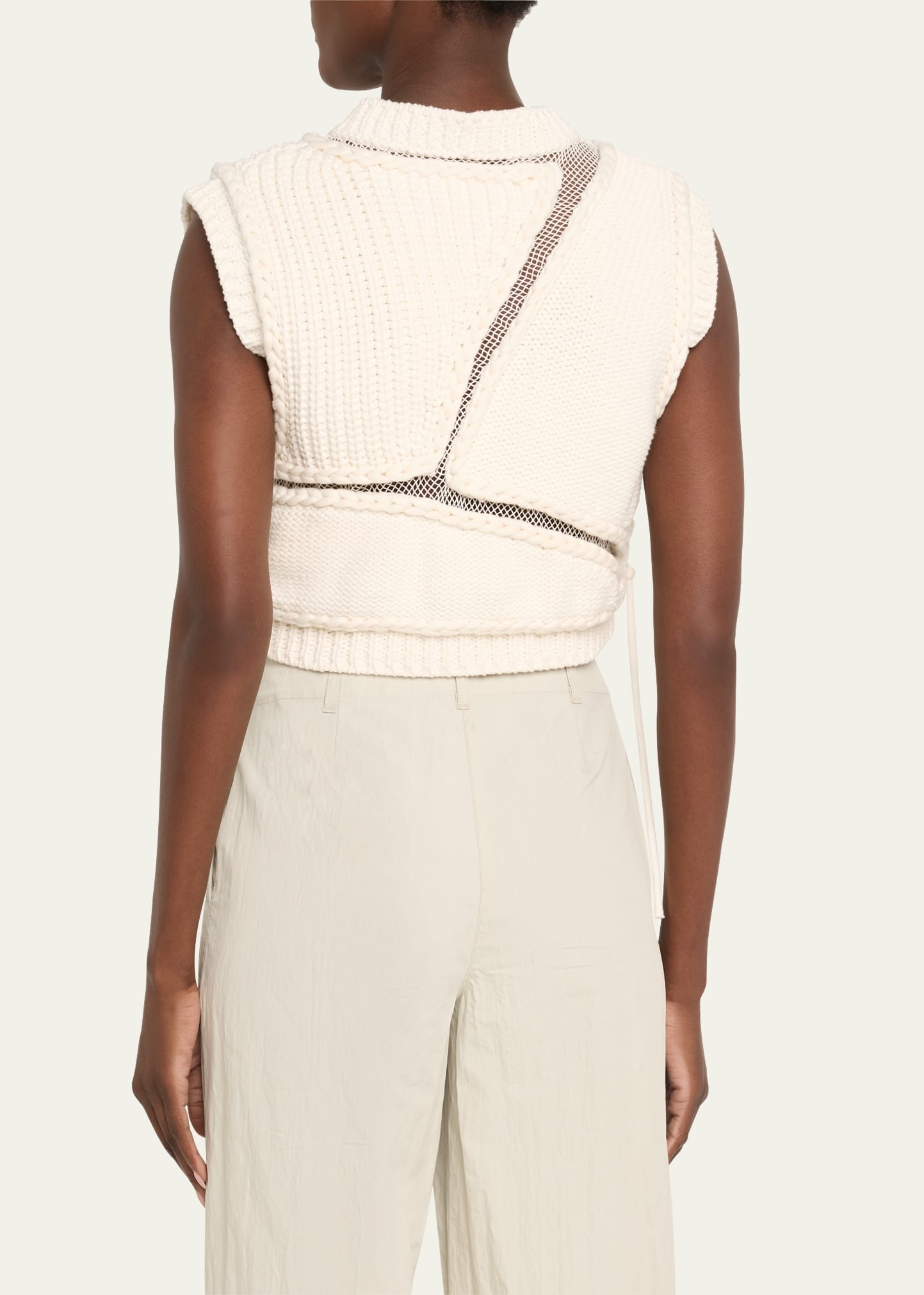 Tortoise Mesh Cropped Vest - 3