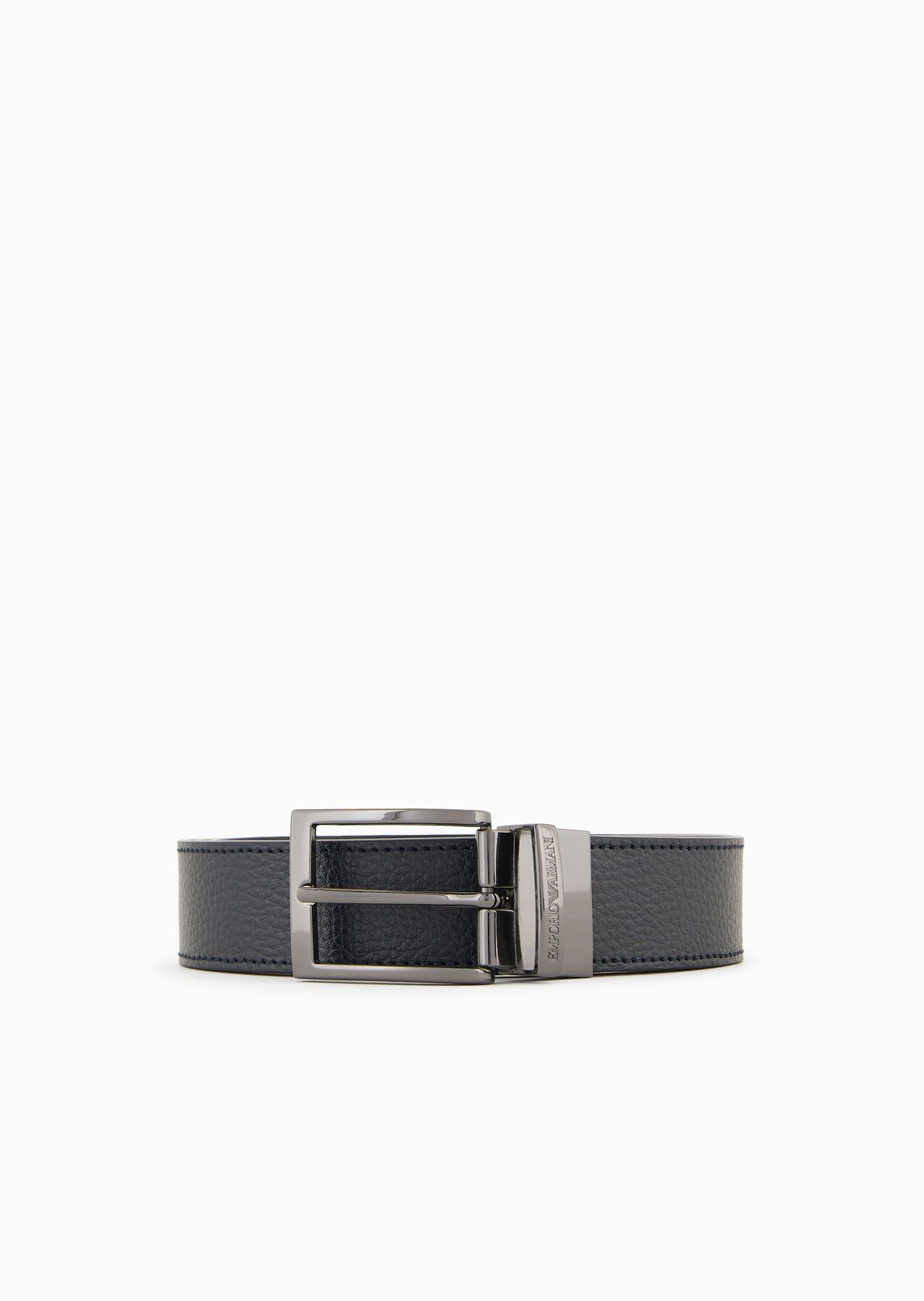 Palmellato-leather printed reversible belt - 1