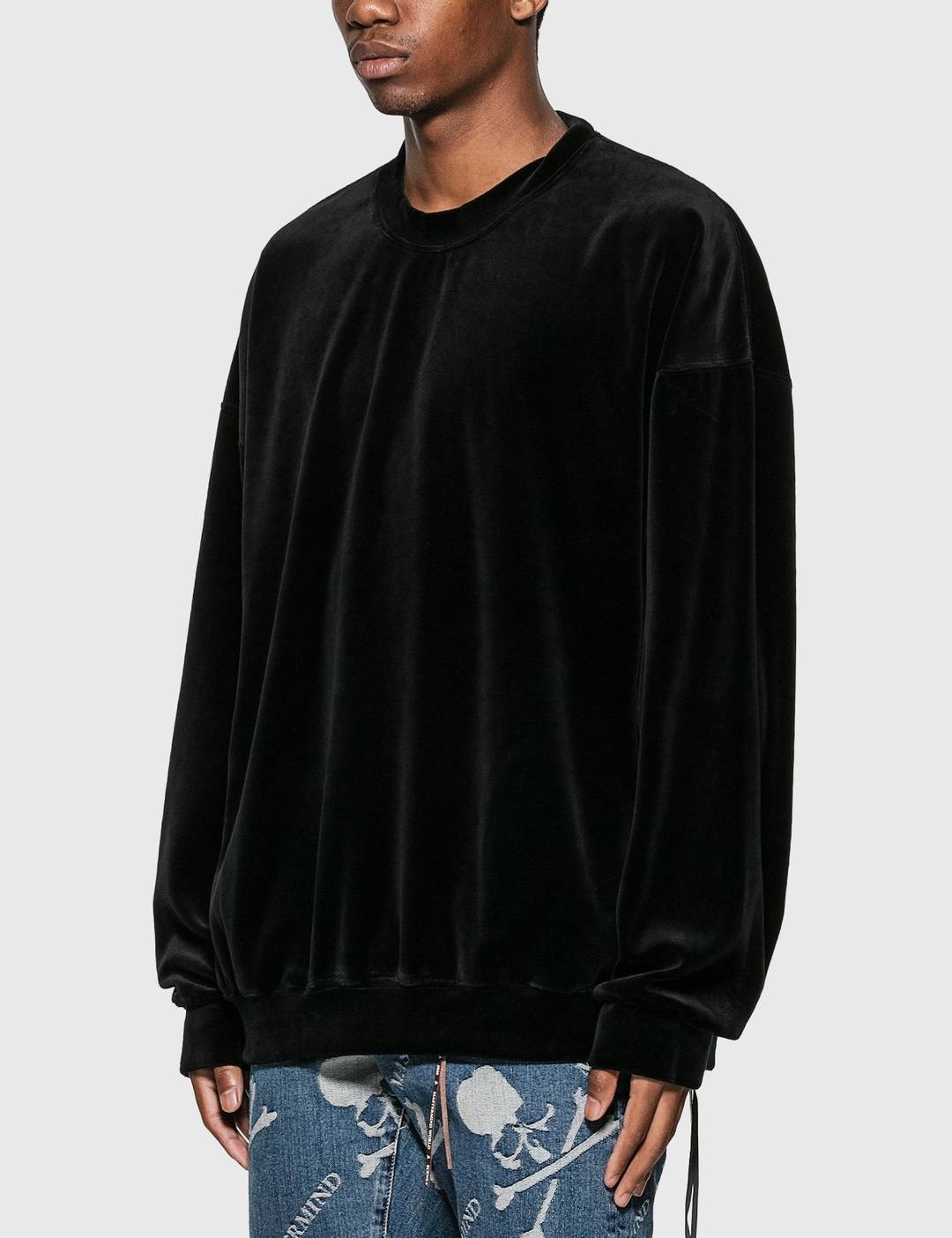 Velour Crewneck Sweatshirt - 3