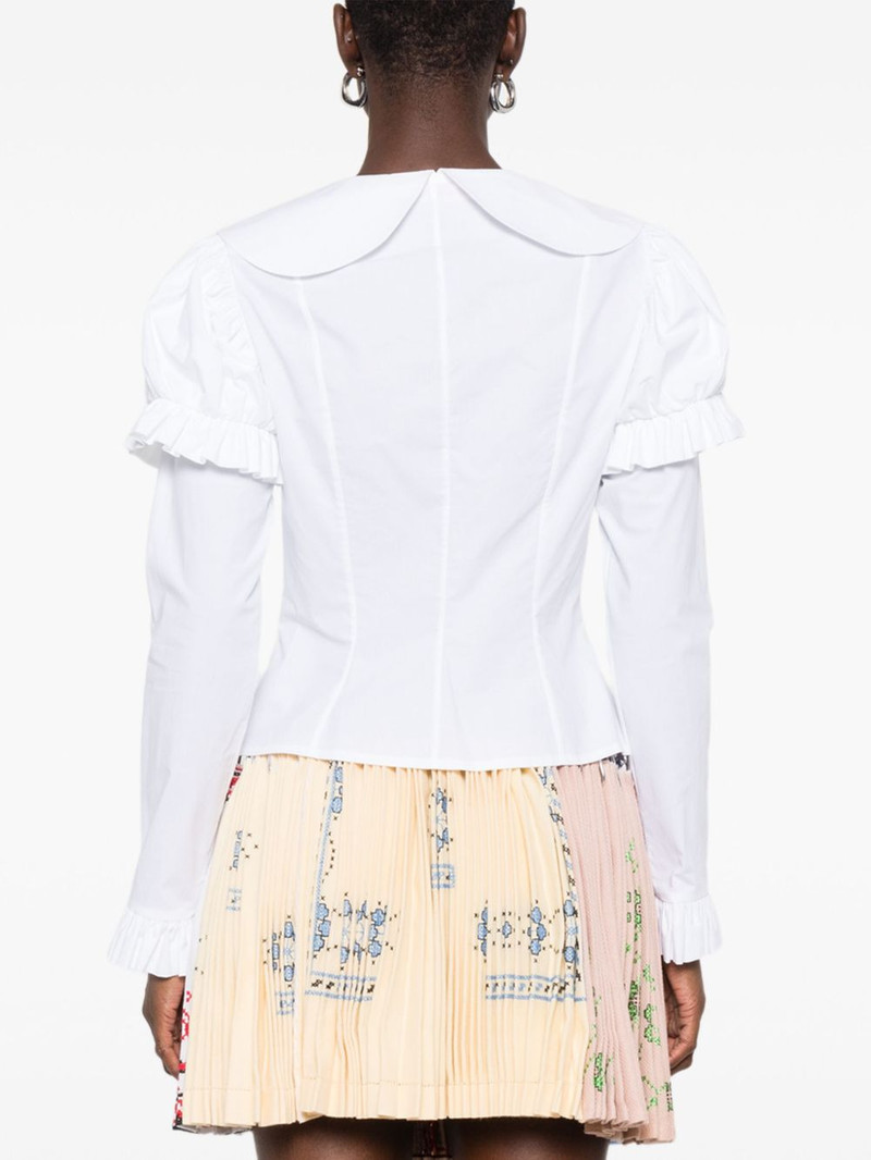 butterfly-embellished ruffled shirt 4
