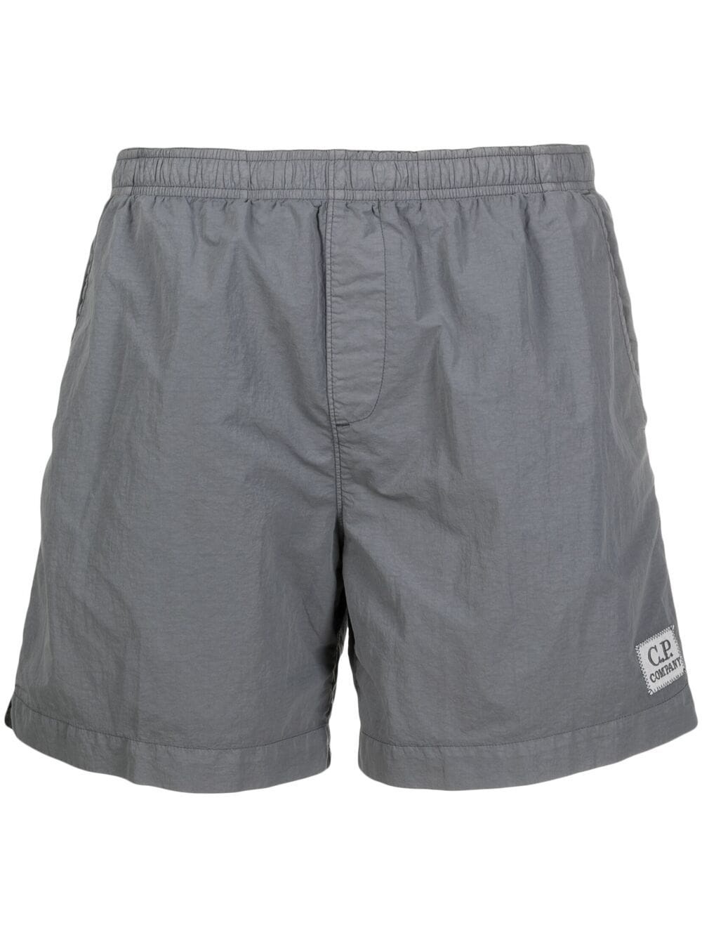 logo-patch slip-on swim shorts - 1