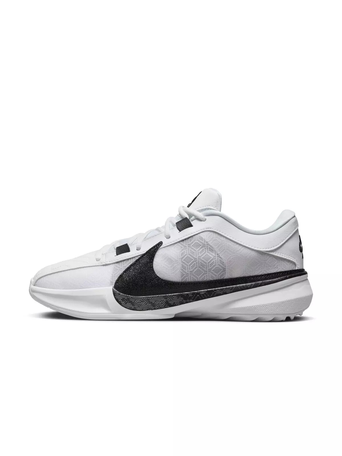 Zoom Freak 5 (Team) "White/Black/White" Men's Basketball Shoe - 2