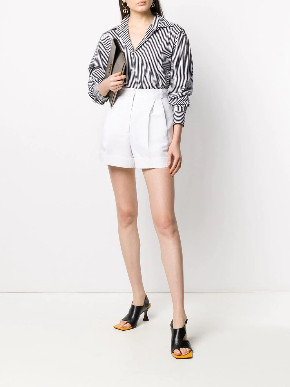 high-waisted tailored shorts  - 2