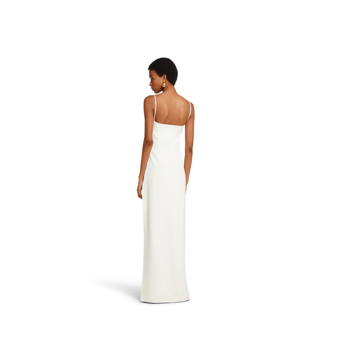Long silk dress with crystal Horsebit - 4