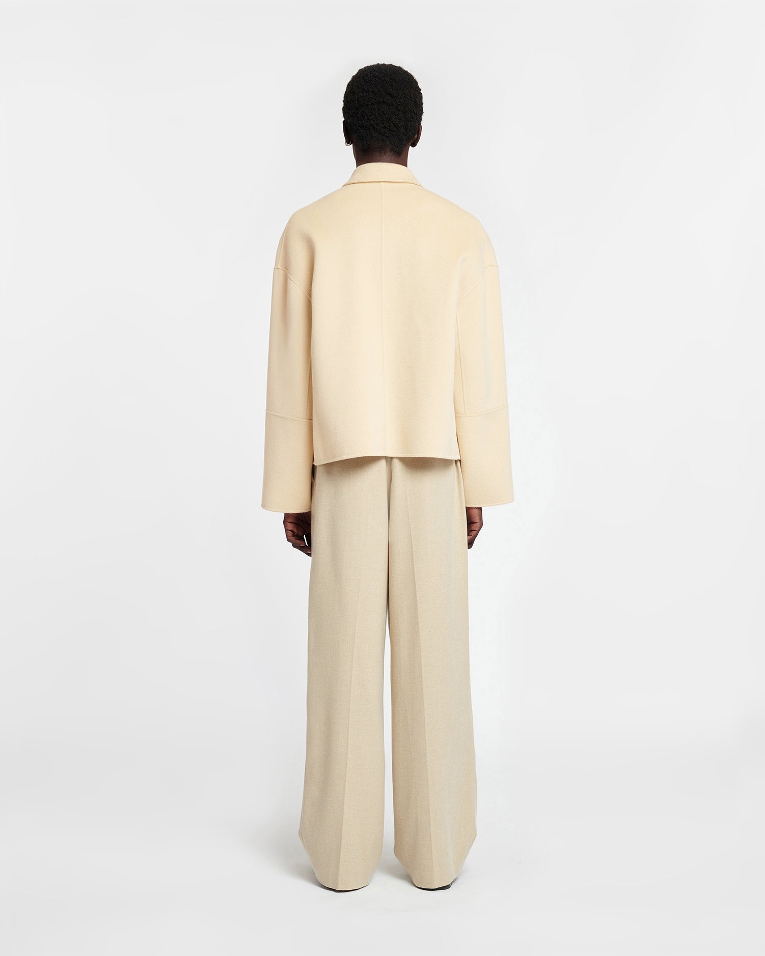 Double Wool And Silk Blend Jacket - 3