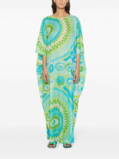 PUCCI Bersaglio-print cotton kaftan dress outlook