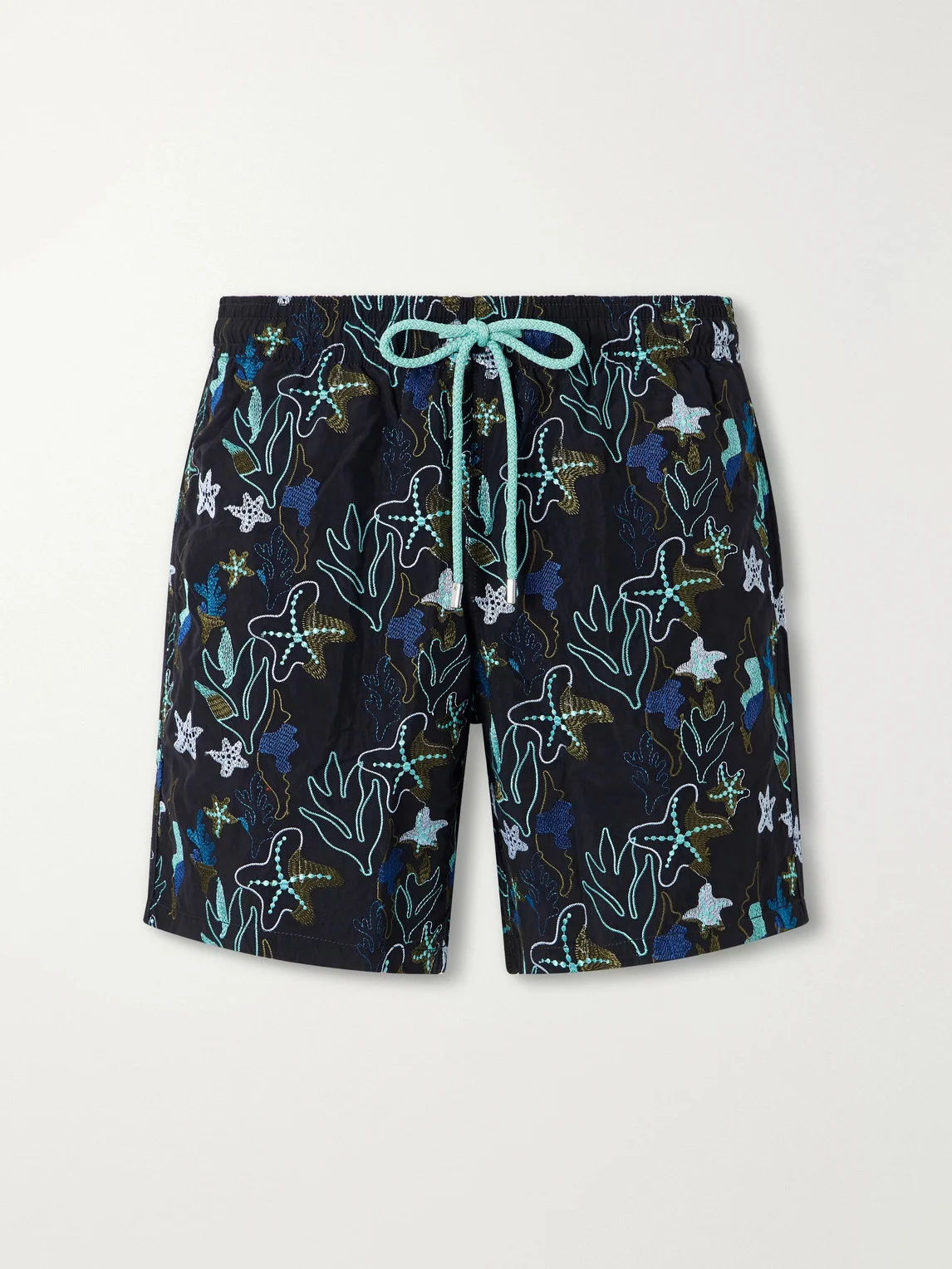 Mistral Straight-Leg Mid-Length Embroidered Recycled Swim Shorts - 1
