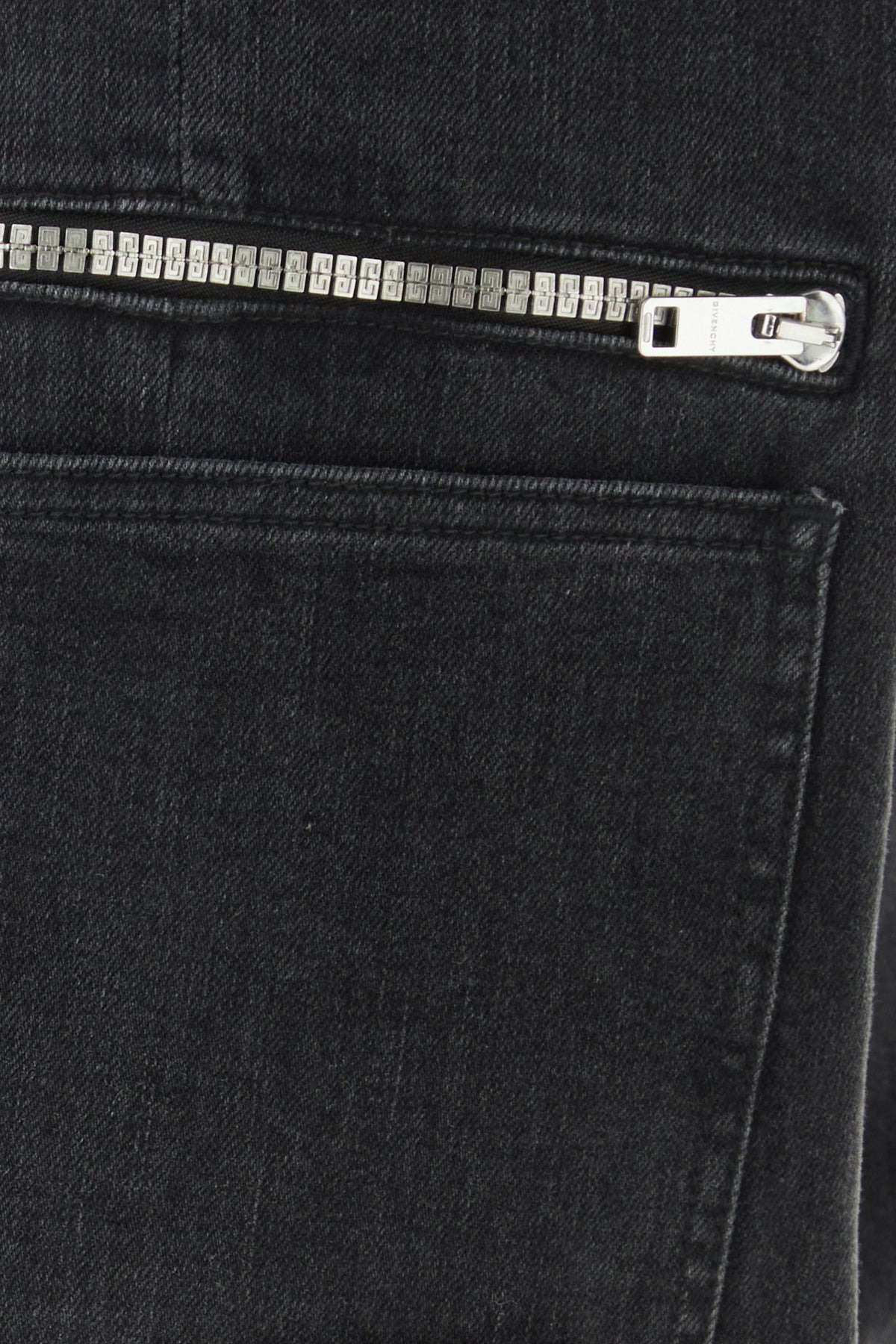 Black stretch denim cargo jeans - 5