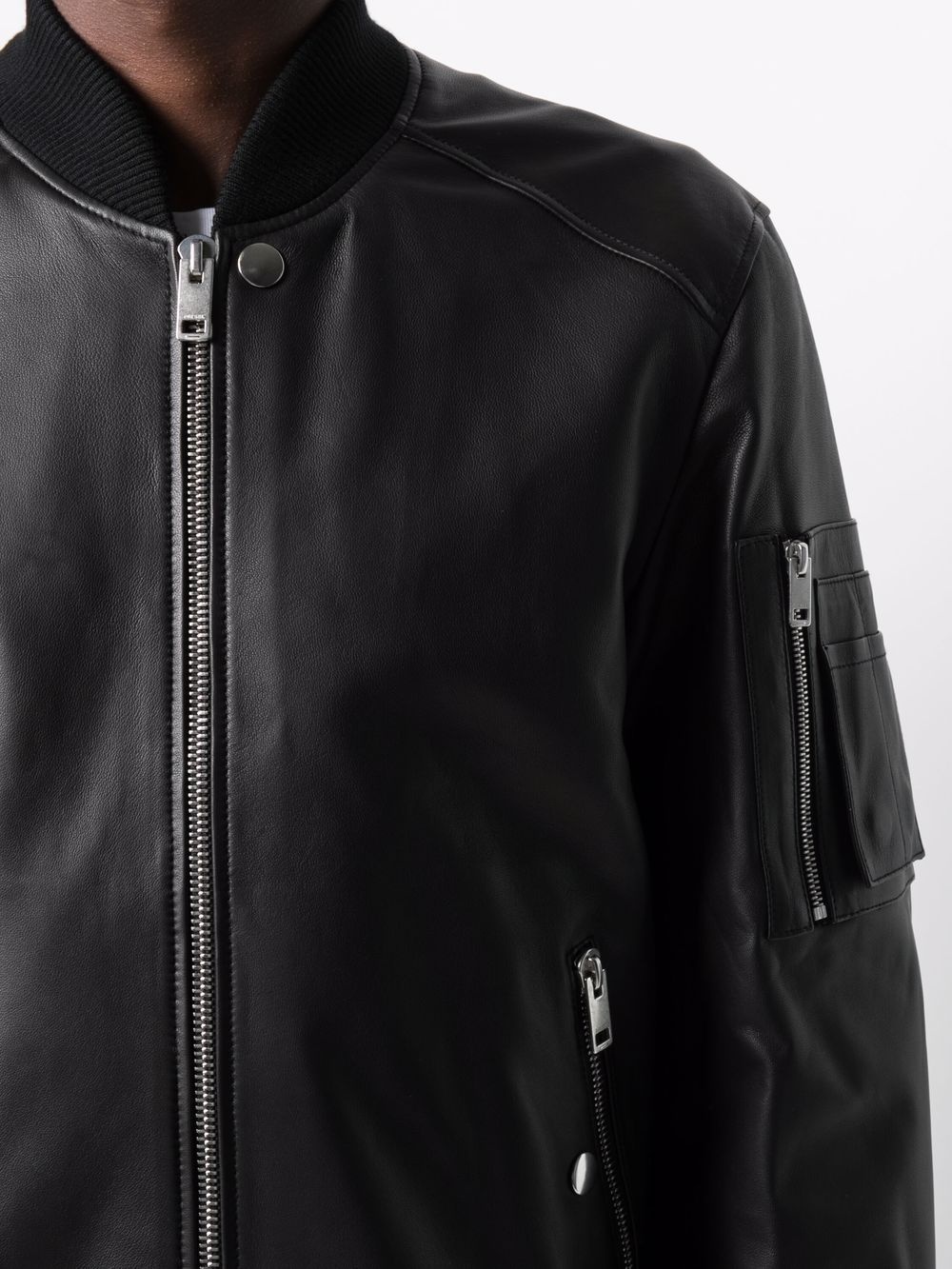 zip pocket bomber jacket - 5