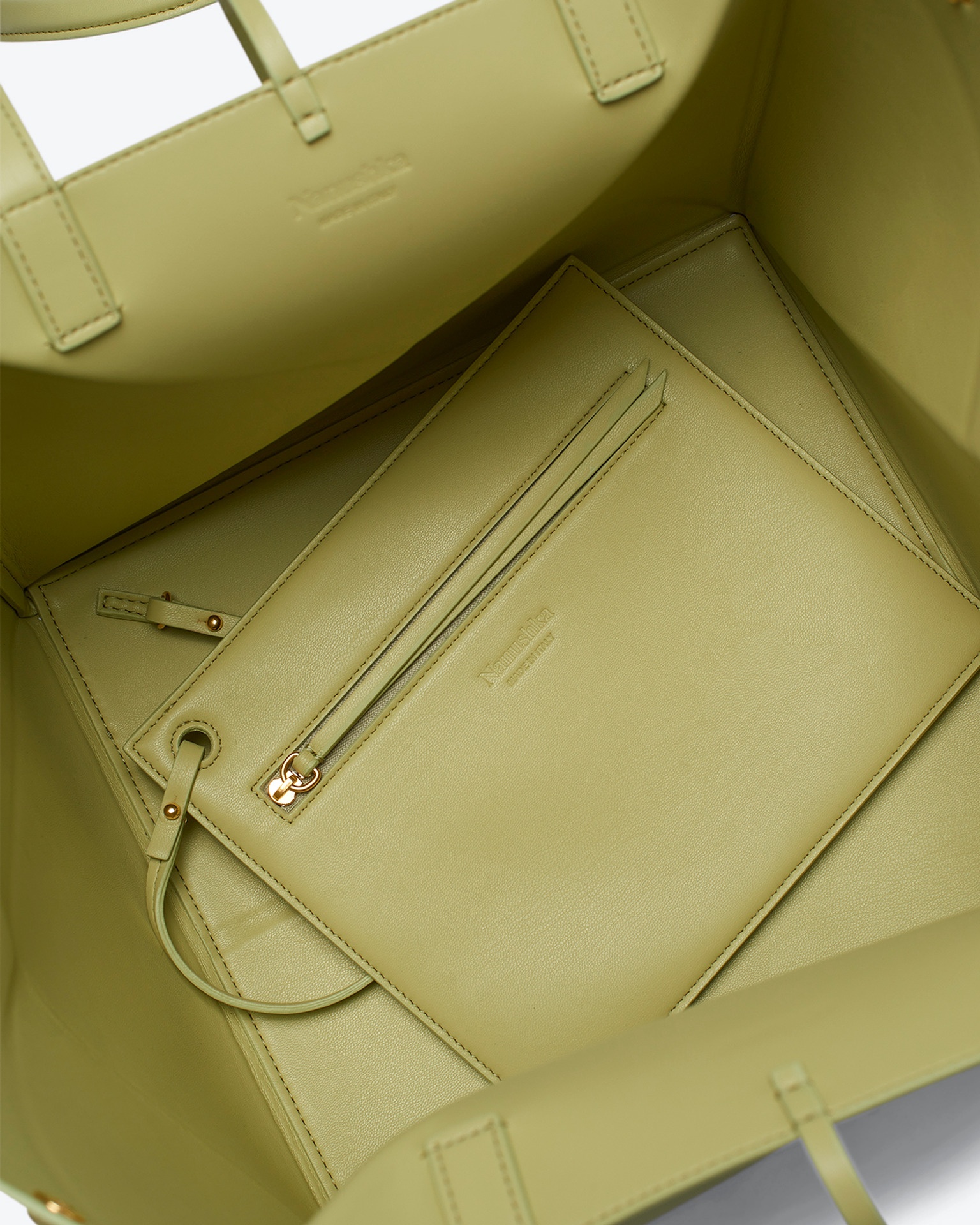 THE ORIGAMI TOTE - Alt-nappa tote - Lime - 7