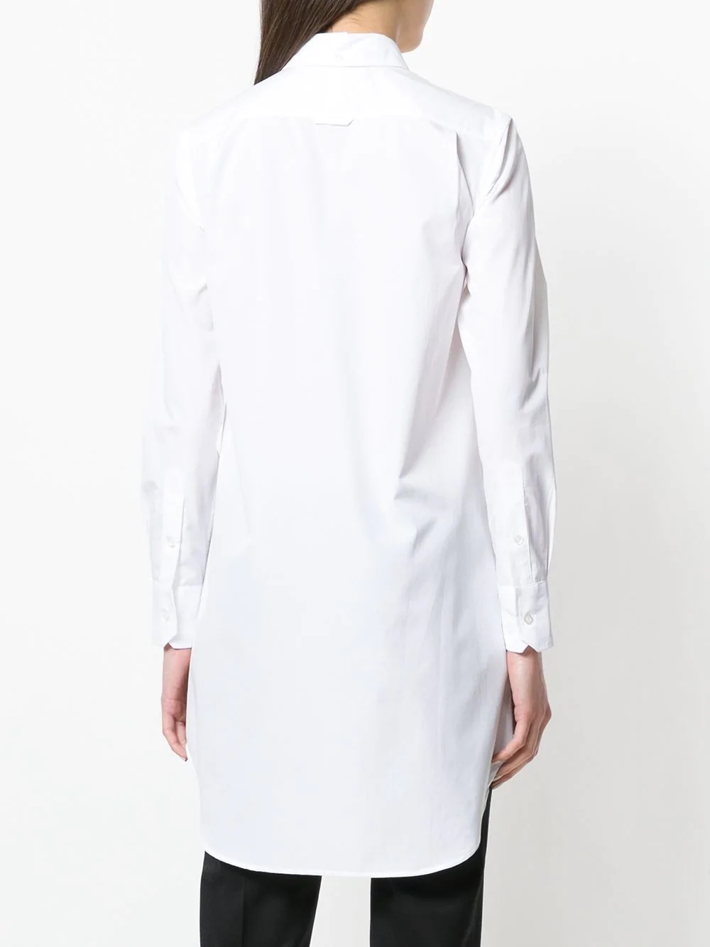 elongated button-down shirt - 4