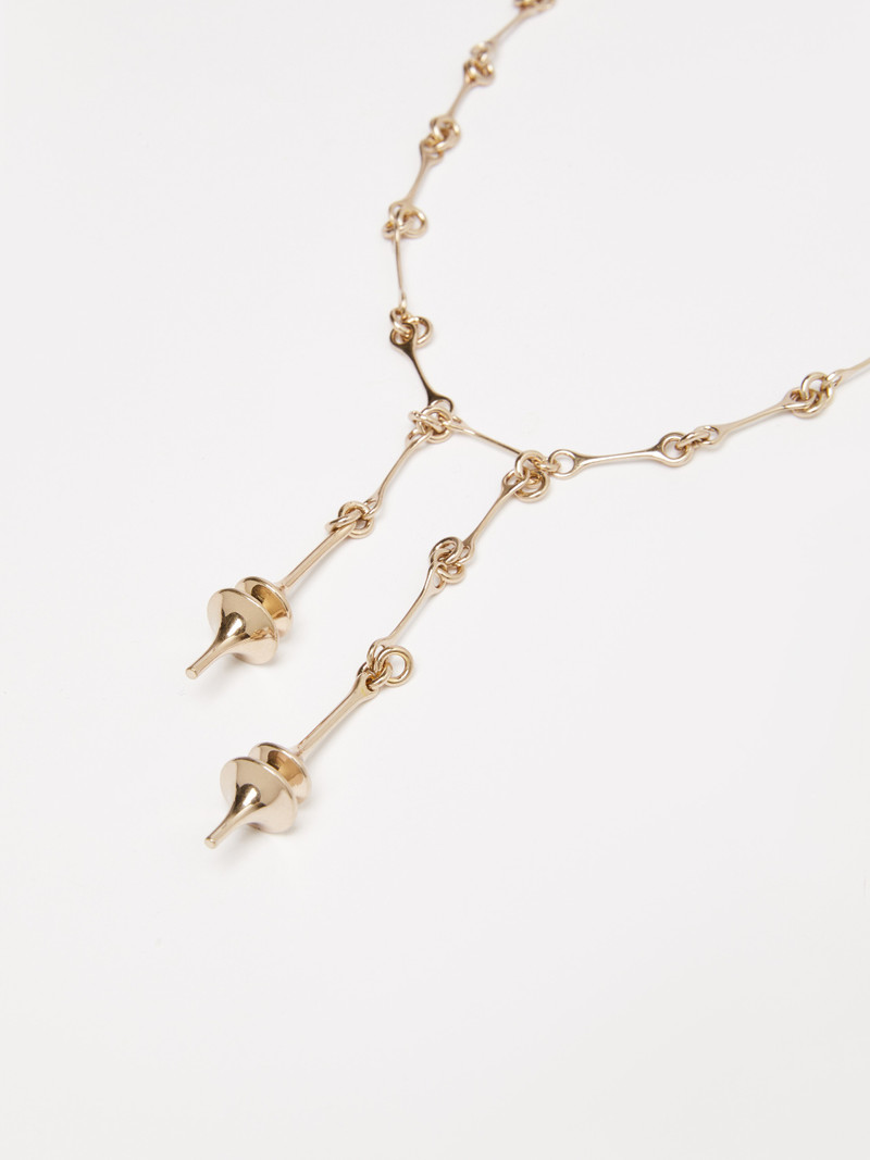 Max Mara BRIDGECHAIN Long double-pendant necklace outlook