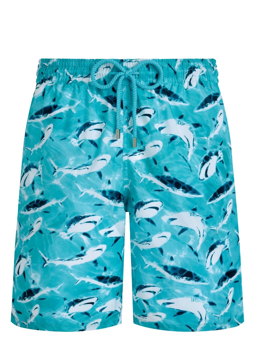 shark-print swim shorts - 1