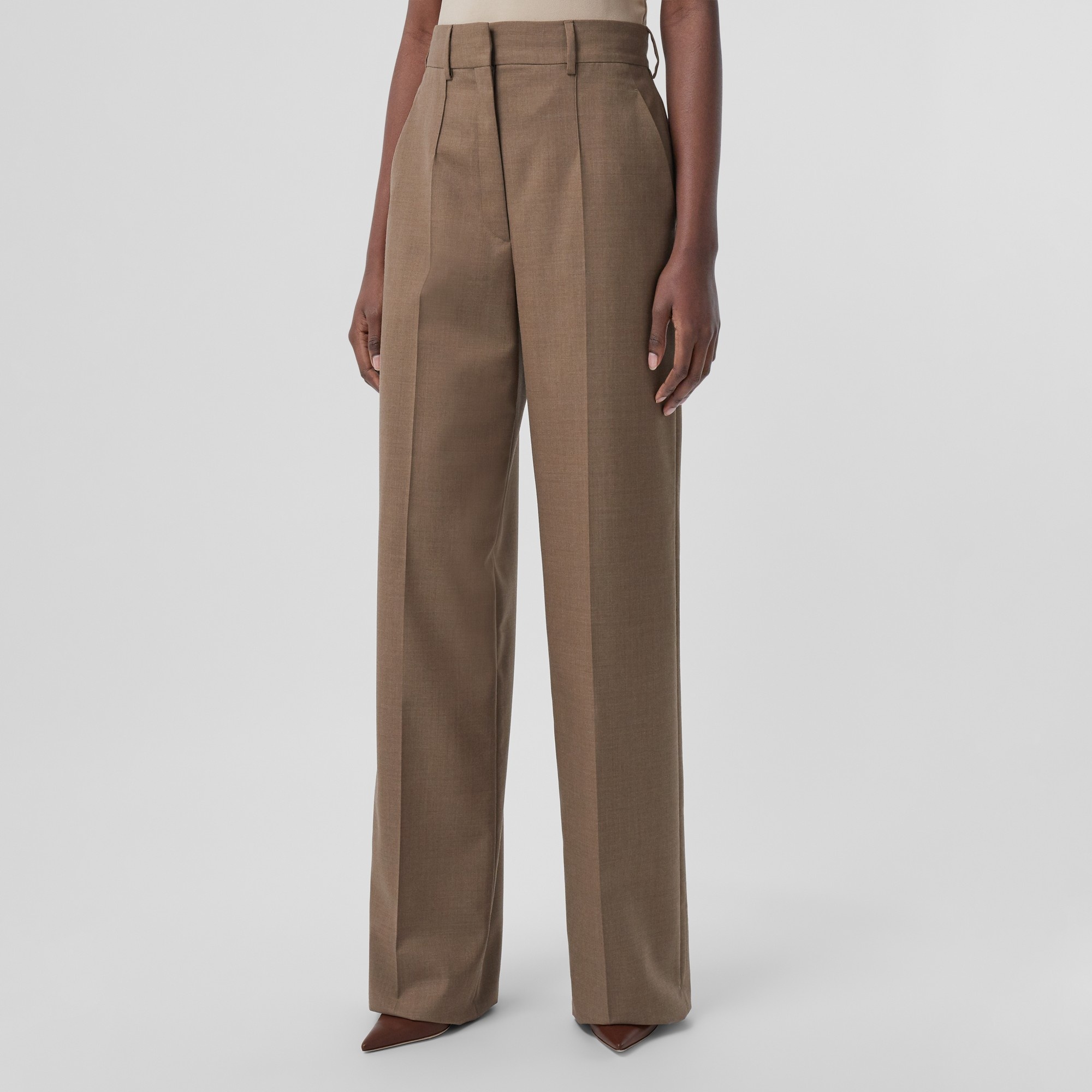 Wool Wide-leg Trousers - 5