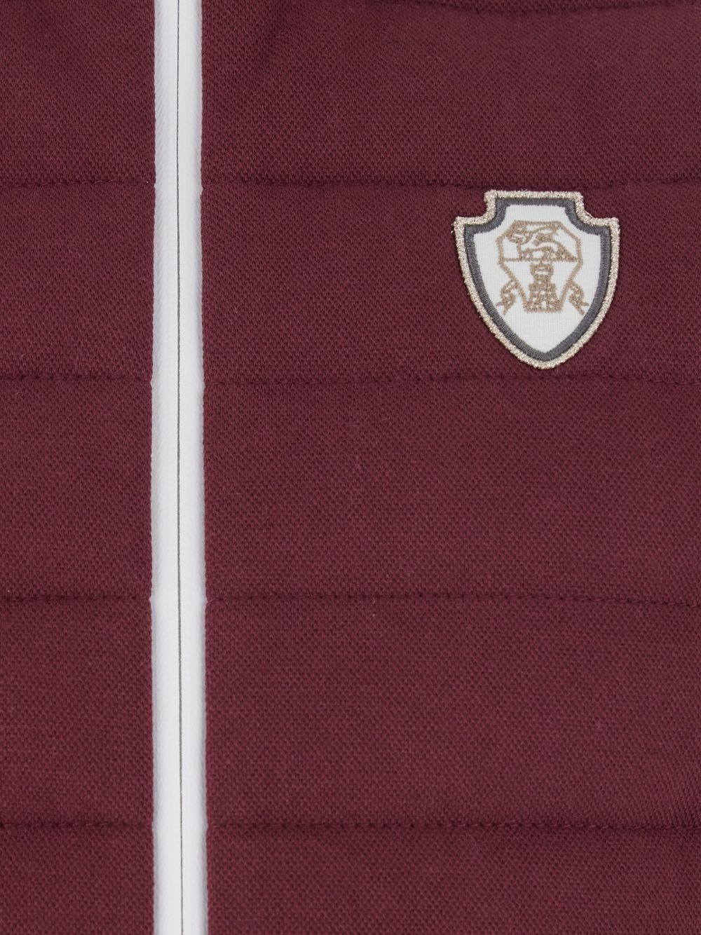 quilted logo-plaque gilet - 3