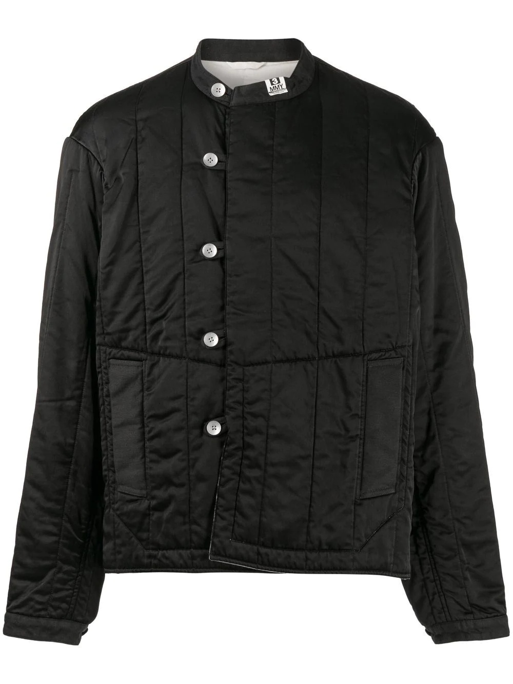 padded single-breasted jacket - 1